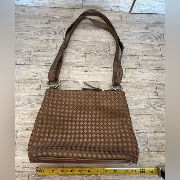 Woven Bronze/Brown Faux Leather Purse - Picture 2 of 4
